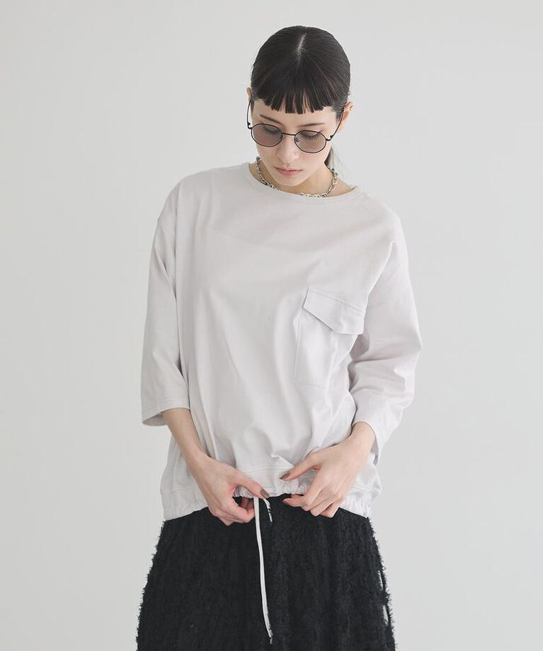GARAGE OF GOOD CLOTHING「【日本製】七分袖裾ドロストプルオーバー」|Tシャツ・カットソー|