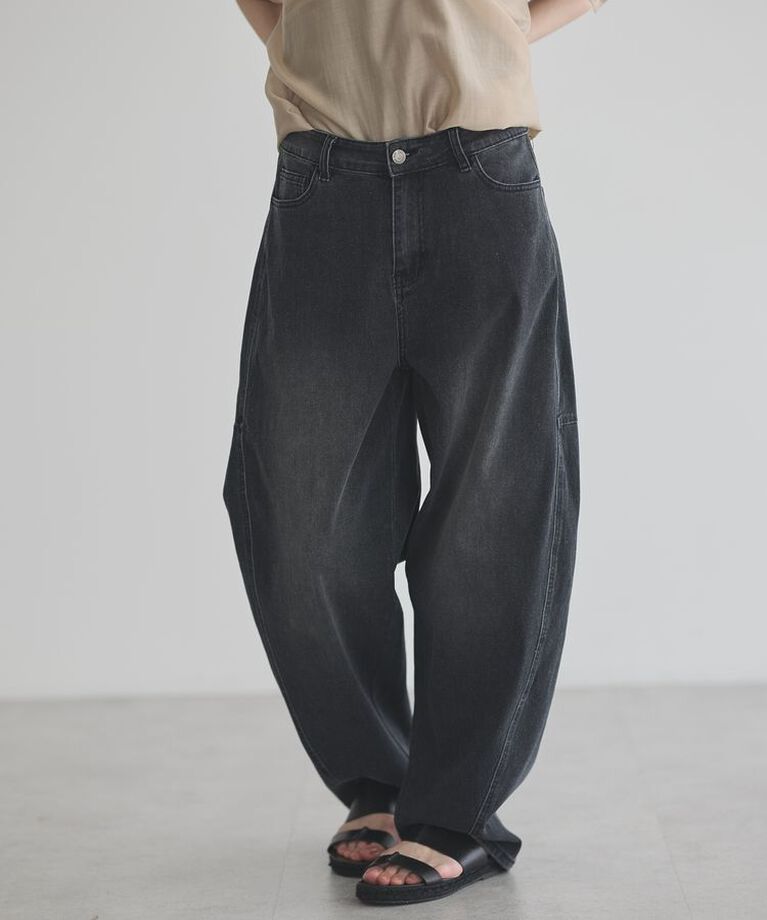 GARAGE OF GOOD CLOTHING「デニムカーブパンツ」|デニム|Dark Gray