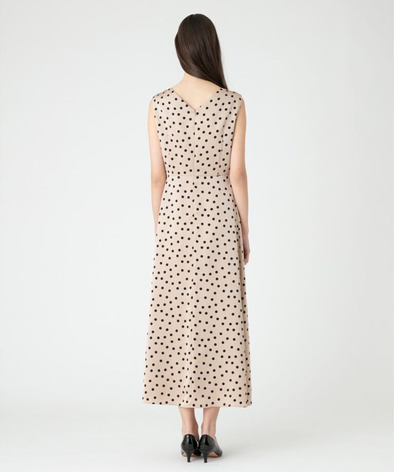 LOULOU WILLOUGHBY「【LOULOU WILLOUGHBY】サテンドットノースリーブワンピース」|ワンピース|