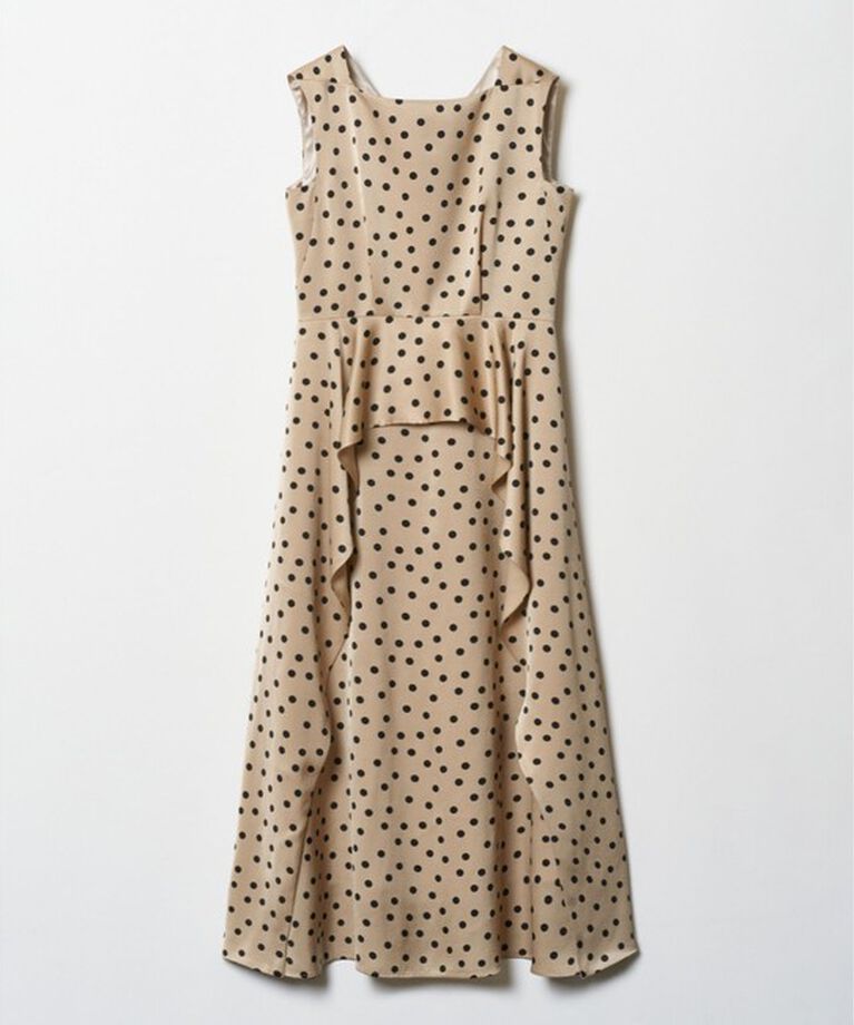 LOULOU WILLOUGHBY「【LOULOU WILLOUGHBY】サテンドットノースリーブワンピース」|ワンピース|