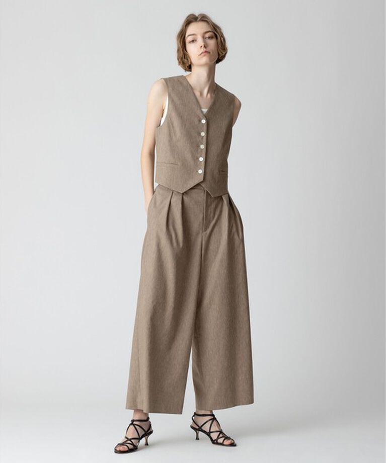 allureville「【セットアップ対応可能】リネンツイルアンクルタックパンツ」|その他|