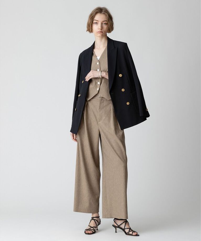 allureville「【セットアップ対応可能】リネンツイルアンクルタックパンツ」|その他|