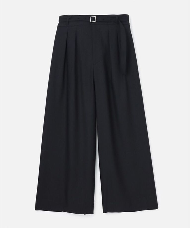 allureville「【セットアップ対応可能】リネンツイルアンクルタックパンツ」|その他|ブラック