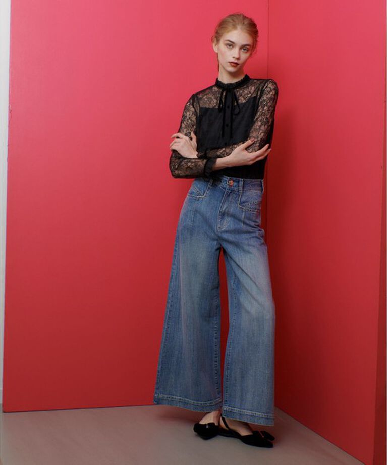 LOULOU WILLOUGHBY「【LOULOU WILLOUGHBY】デニムバギーパンツ」|デニム|
