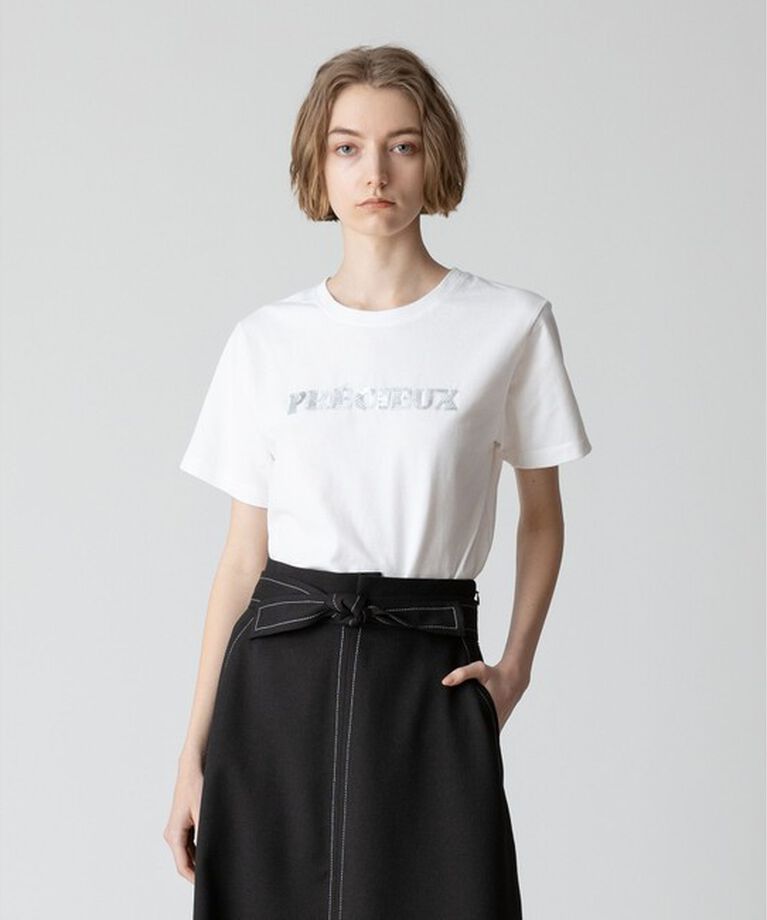allureville「スパンコールロゴTEE」|Tシャツ・カットソー|シルバー