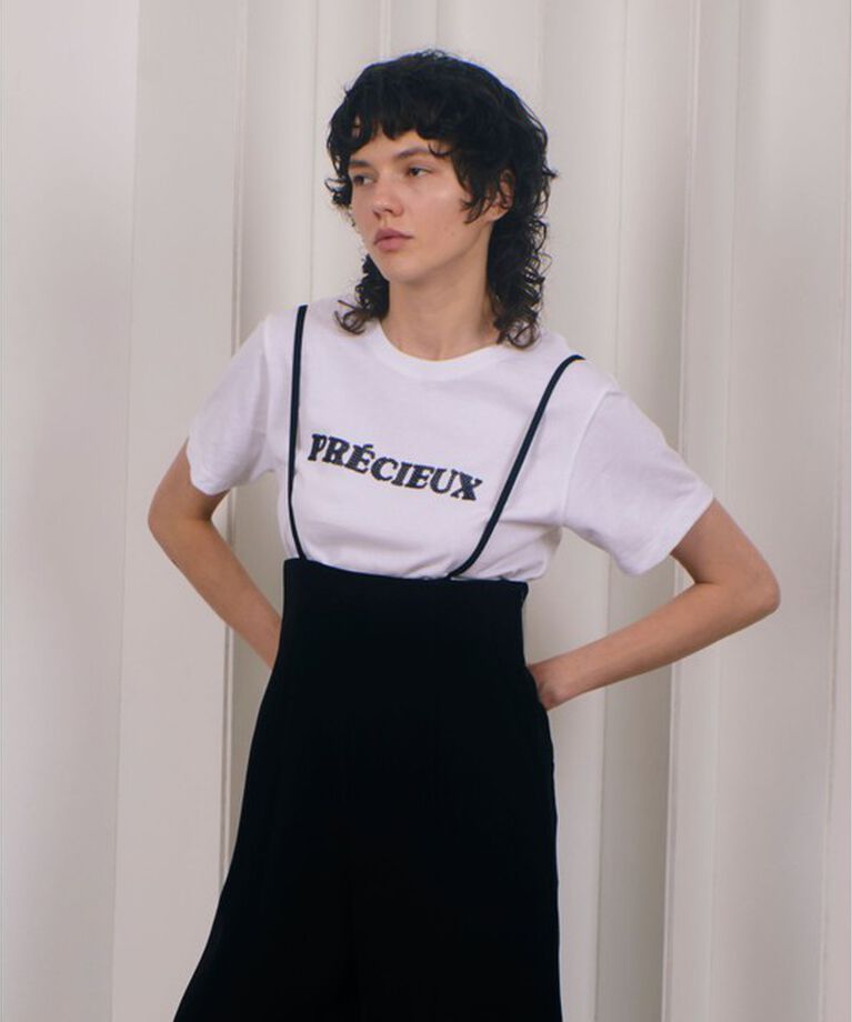 allureville「スパンコールロゴTEE」|Tシャツ・カットソー|ブラック