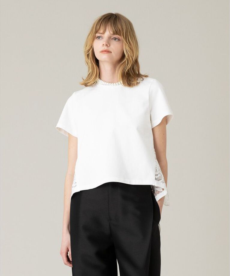 LOULOU WILLOUGHBY「【LOULOU WILLOUGHBY】レースドッキングプルオーバー」|Tシャツ・カットソー|