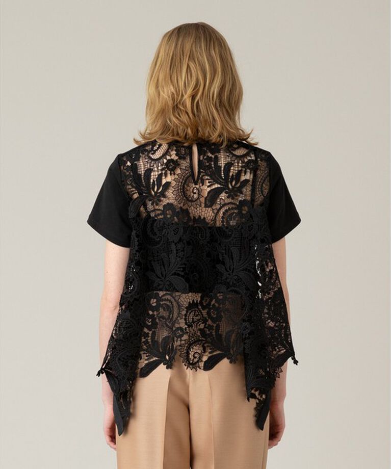 LOULOU WILLOUGHBY「【LOULOU WILLOUGHBY】レースドッキングプルオーバー」|Tシャツ・カットソー|