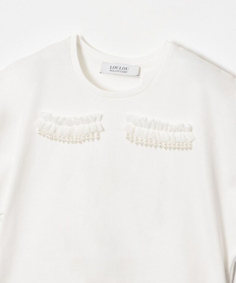 LOULOU WILLOUGHBY「【LOULOU WILLOUGHBY】ワイドスリーブアイラッシュT」|Tシャツ・カットソー|