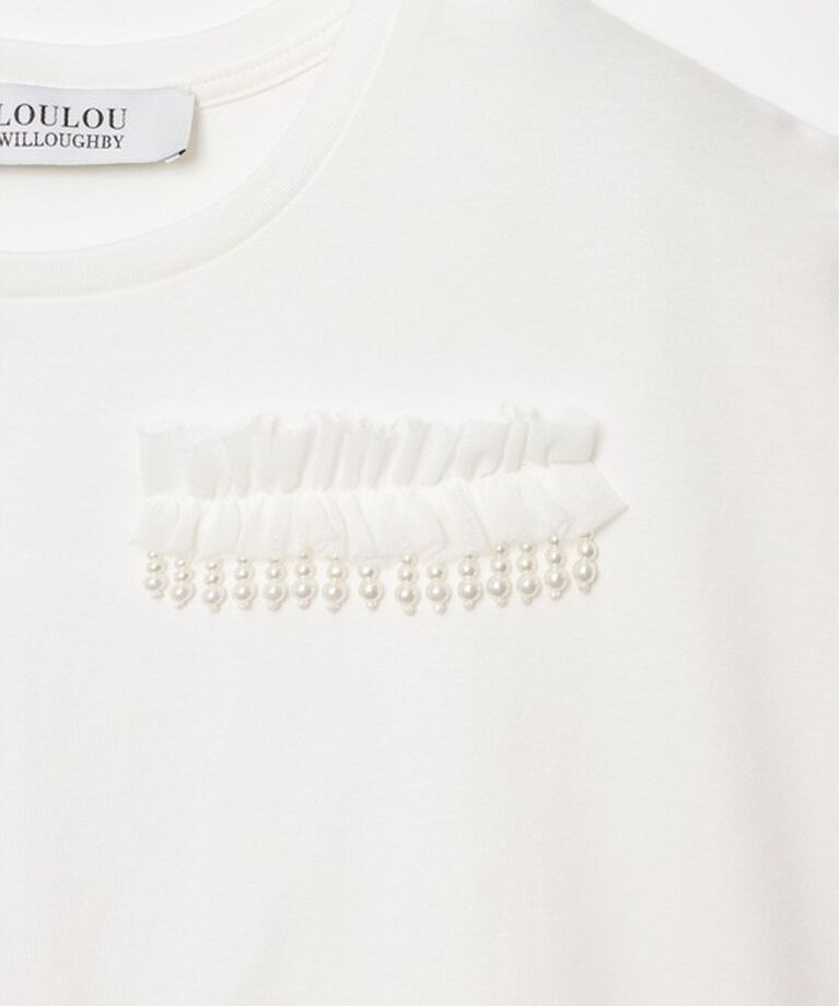 LOULOU WILLOUGHBY「【LOULOU WILLOUGHBY】ワイドスリーブアイラッシュT」|Tシャツ・カットソー|