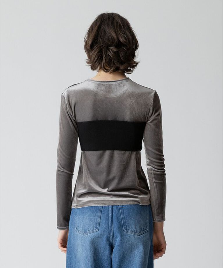 allureville「ベロアアシメスリットプルオーバー」|Tシャツ・カットソー|
