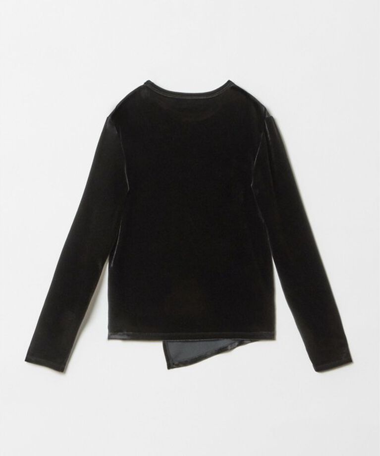 allureville「ベロアアシメスリットプルオーバー」|Tシャツ・カットソー|