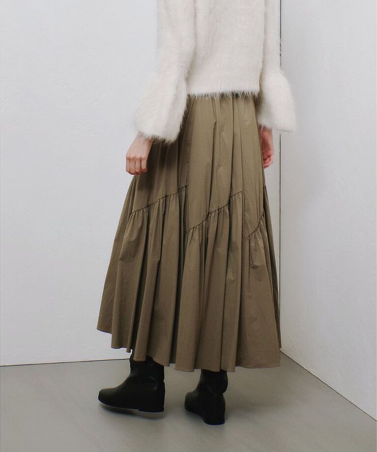 allureville「◇バイヤス切替ギャザースカート」|スカート|