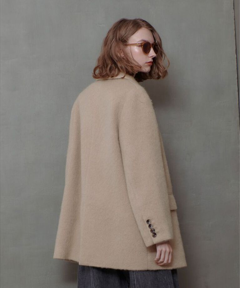 allureville「モヘヤシャギーハーフチェスターコート」|チェスターコート|