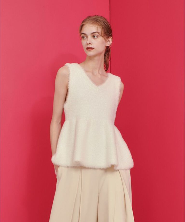 LOULOU WILLOUGHBY「【LOULOU WILLOUGHBY】フェザーペプラムジレ」|その他|