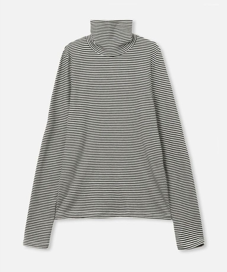 allureville「ハーフミラノボーダープルオーバー」|Tシャツ・カットソー|