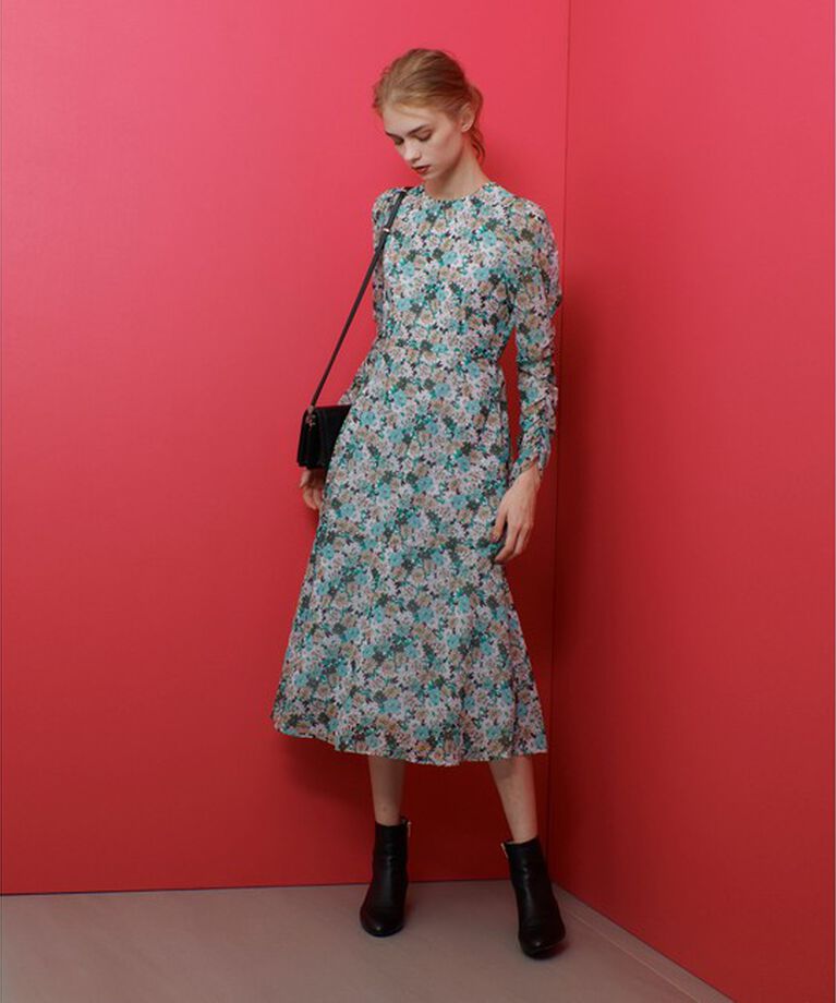 LOULOU WILLOUGHBY「【LOULOU WILLOUGHBY】小花プリント ワンピース」|ワンピース|グリーン