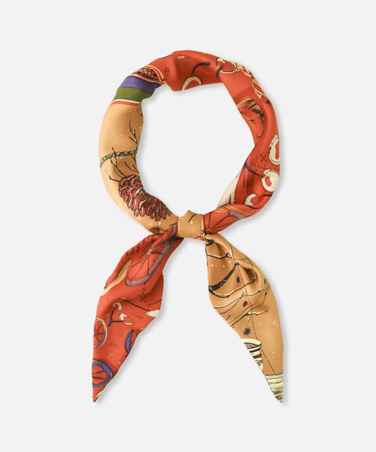 allureville「【manipuri(マニプリ)】 PATCHWORK DIAMOND SCARF」|バンダナ・スカーフ|レッド