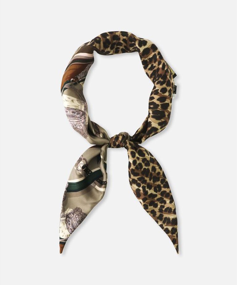 allureville「【manipuri(マニプリ)】 PATCHWORK DIAMOND SCARF」|バンダナ・スカーフ|グレー