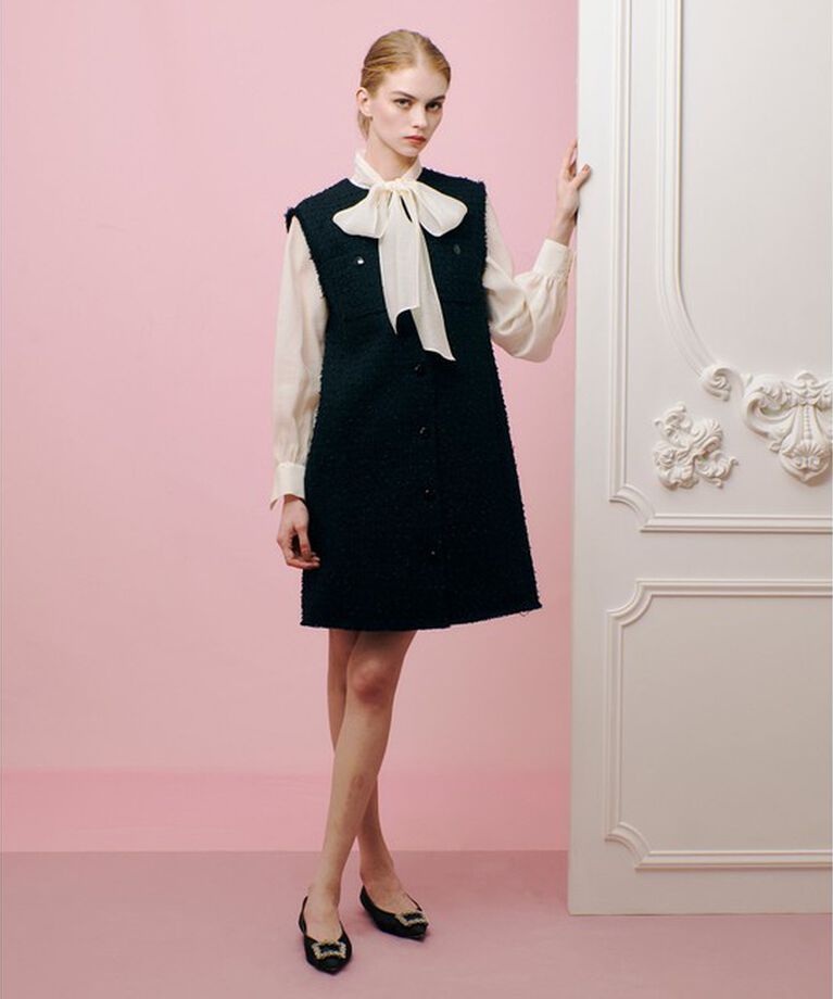 LOULOU WILLOUGHBY「【LOULOU WILLOUGHBY】シルキーシボリボンブラウス」|シャツ・ブラウス|