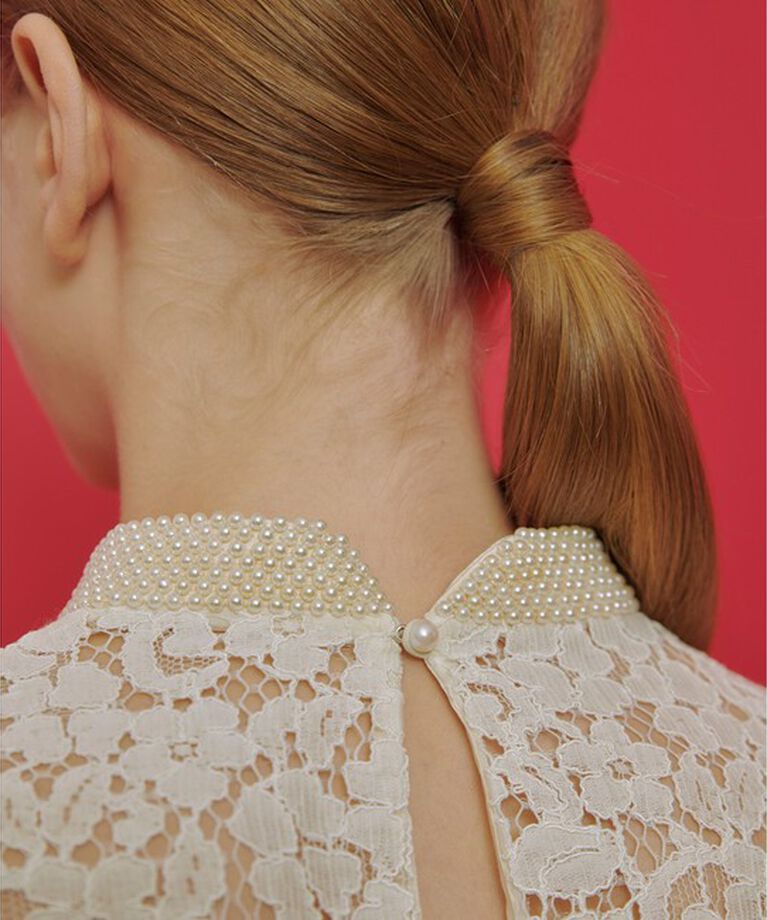 LOULOU WILLOUGHBY「【LOULOU WILLOUGHBY】パールネックレースブラウス」|シャツ・ブラウス|