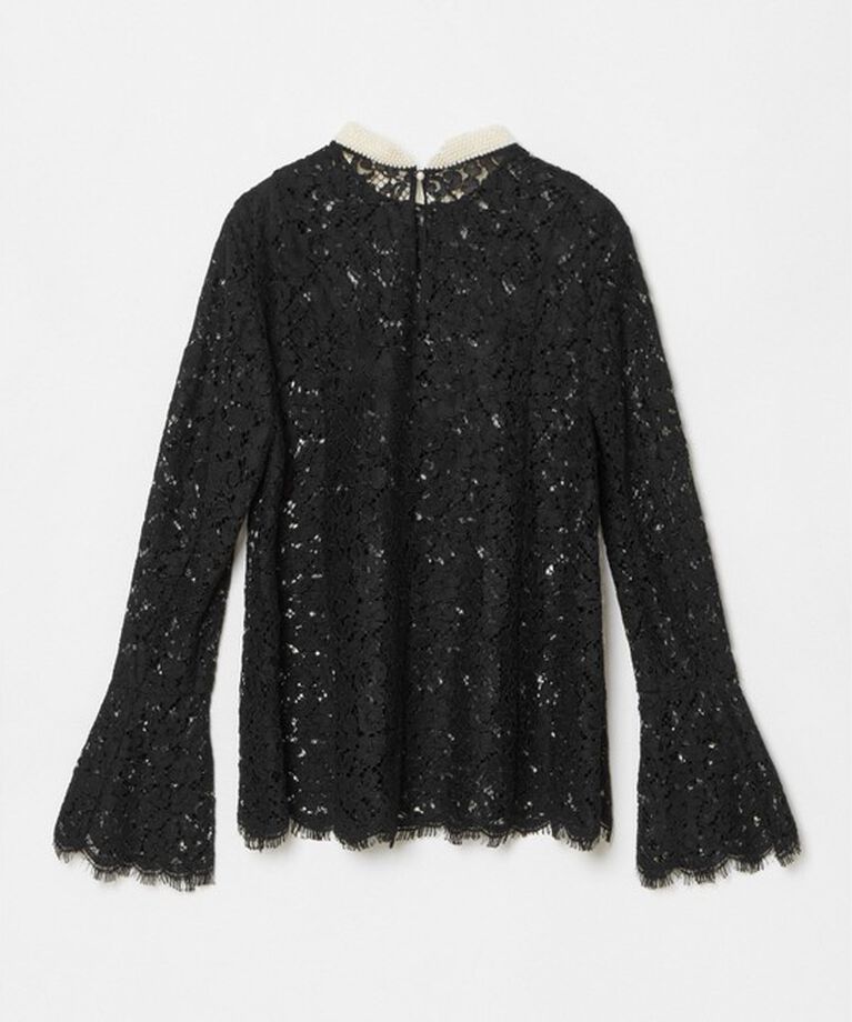LOULOU WILLOUGHBY「【LOULOU WILLOUGHBY】パールネックレースブラウス」|シャツ・ブラウス|