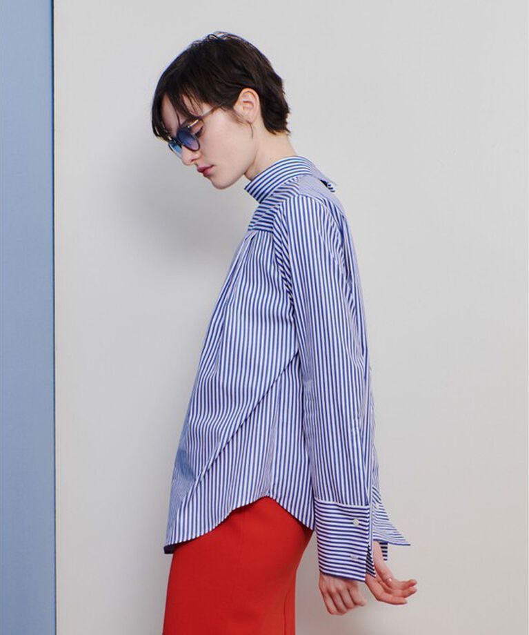 allureville「ストライプロールネックプルオーバー/シャツ」|シャツ・ブラウス|