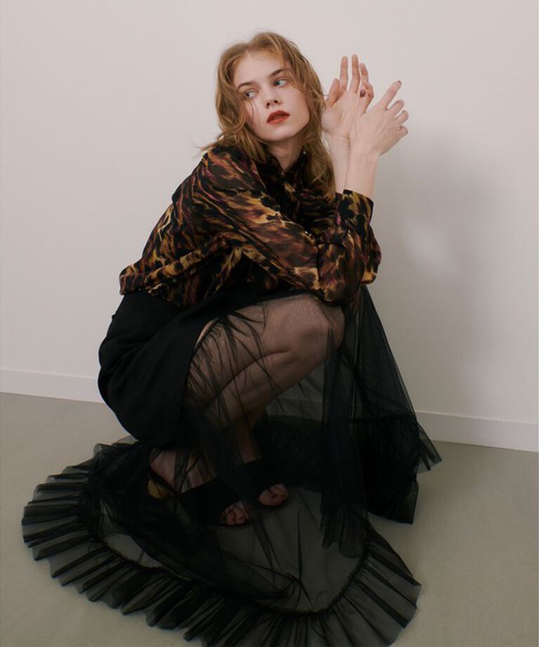 LOULOU WILLOUGHBY「【LOULOU WILLOUGHBY】アーカイブフリルリボンブラウス」|シャツ・ブラウス|