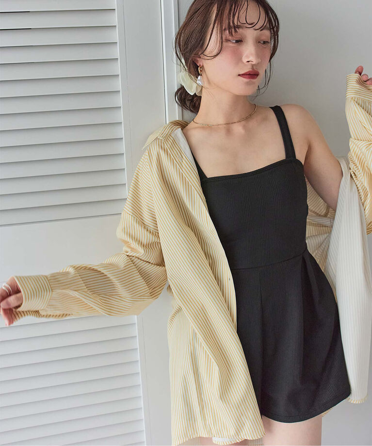 SEA DRESS「チェック素材ロンパース/ワンピース/セット水着」|コンビネゾン|