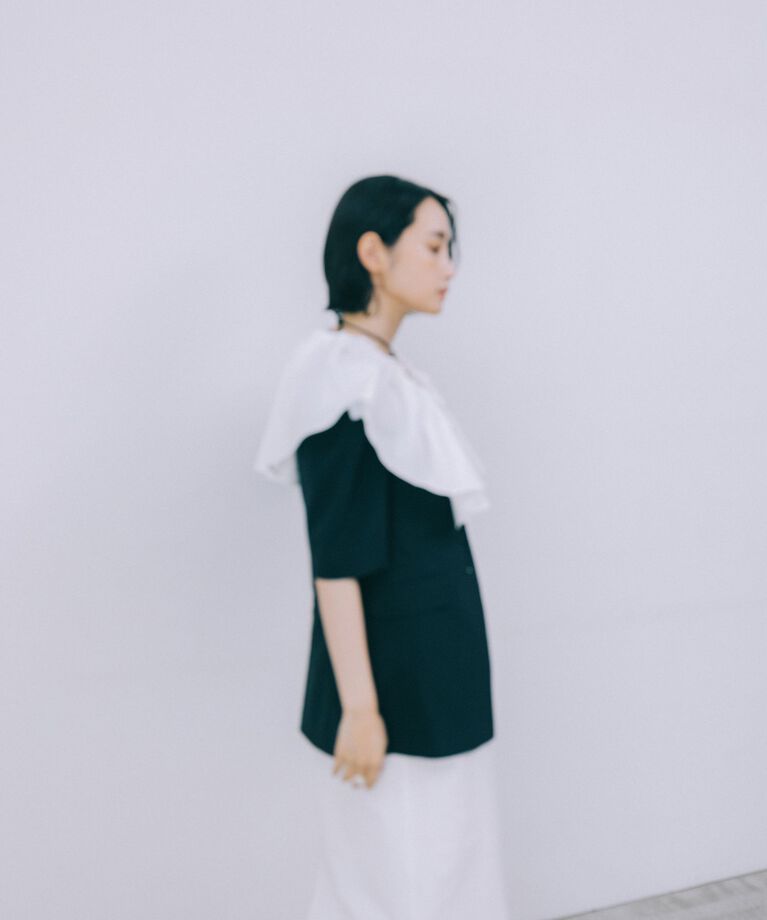 BABYLONE「【柳橋唯さんコラボアイテム】5分袖パフスリーブジャケット」|テーラードジャケット|
