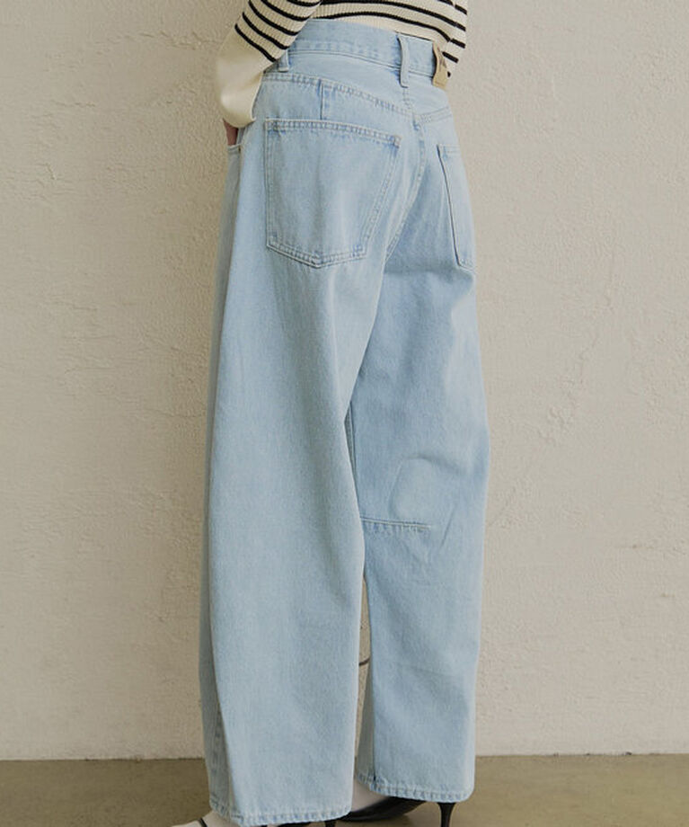  「【低身長・高身長対応/サイズ展開あり】デニムカーブレッグパンツ」|その他|
