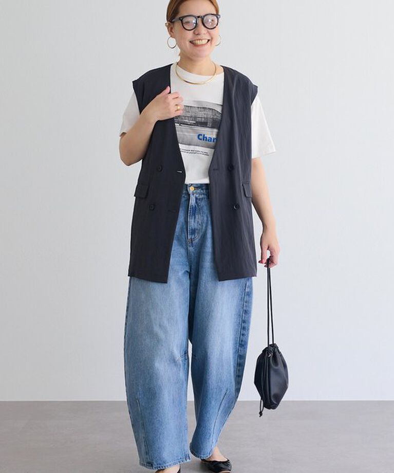  「【低身長・高身長対応/サイズ展開あり】デニムカーブレッグパンツ」|その他|