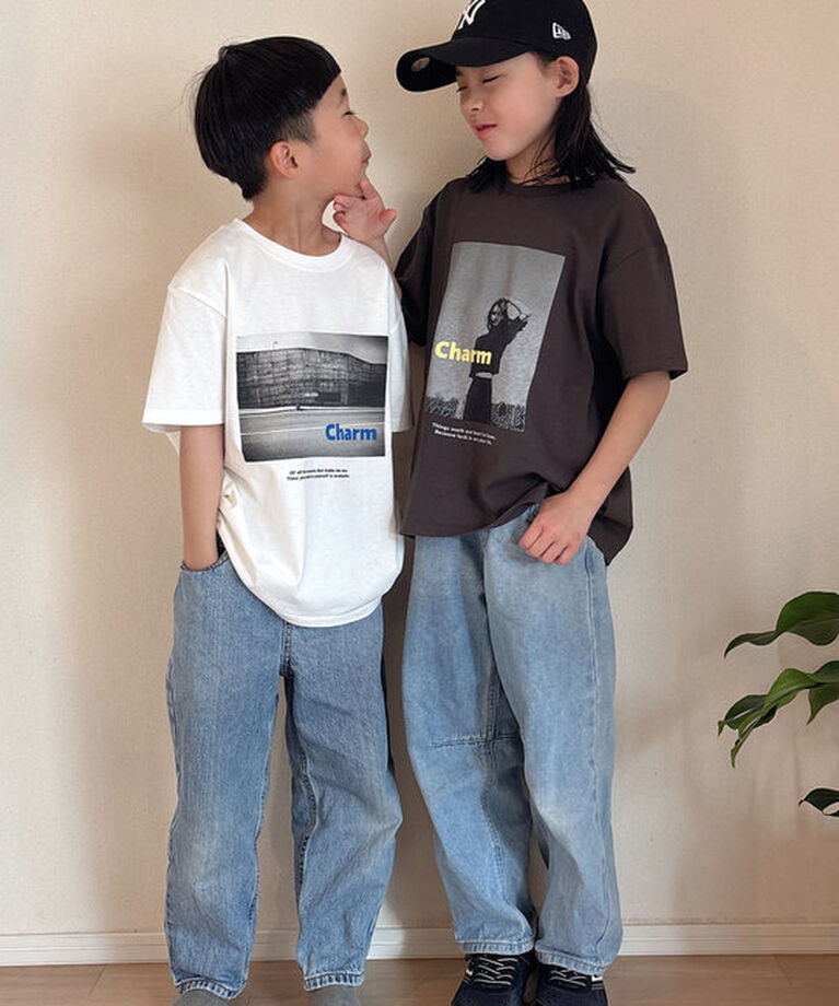  「【＠remi_usus企画 / KIDS】CharmフォトプリントTシャツ」|プルオーバー|