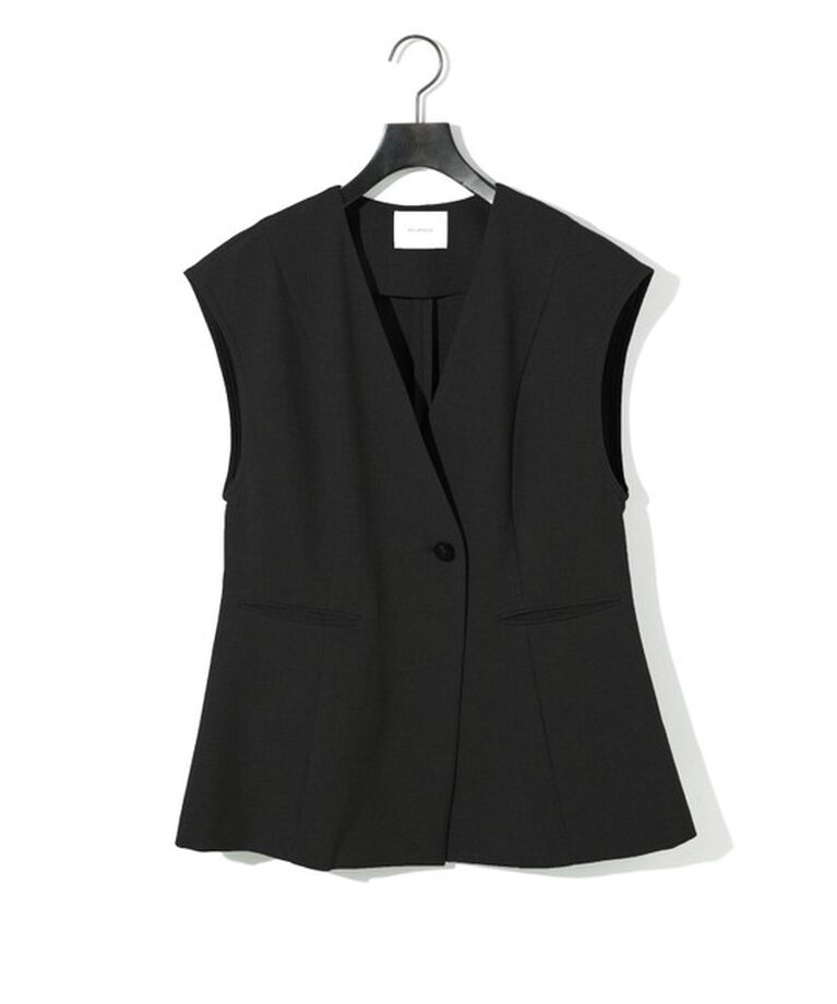 MIDIUMISOLID「MIDIUMISOLID for Ladies ノーカラーベスト」|ベスト・ジレ|