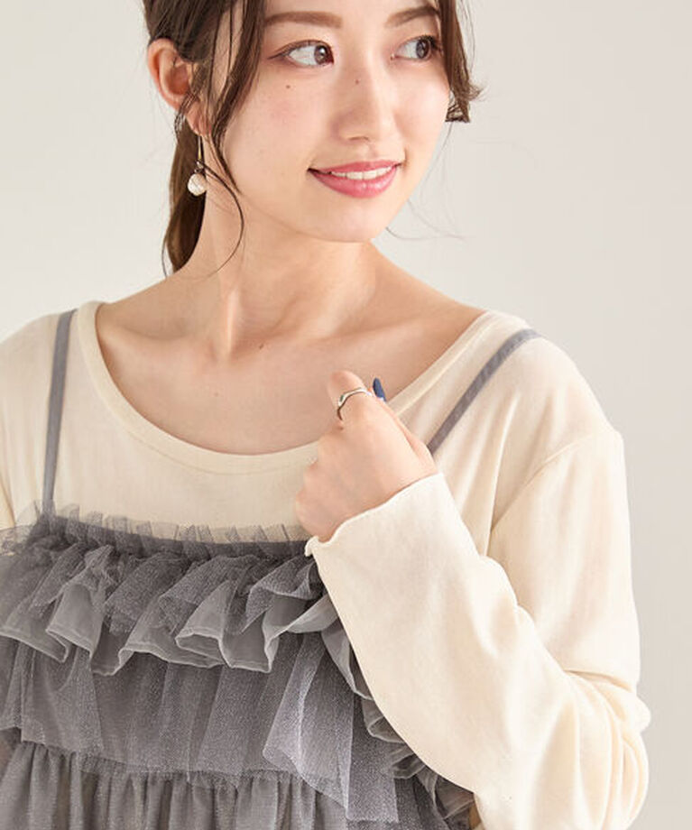 Te chichi「前後2WAYシアーフロッキープルオーバー」|Tシャツ・カットソー|オフホワイト