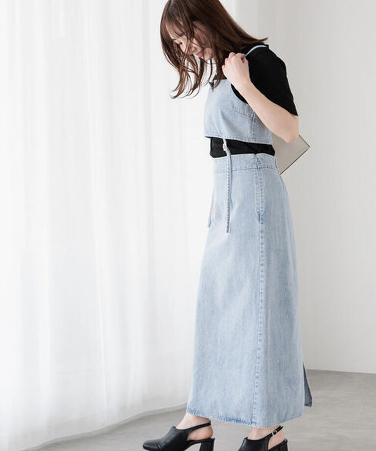 Te chichi TERRASSE「ビスチェ2WAYキャミワンピース(セットアップ可)《2025spring catalog item》」|ワンピース|ブルー