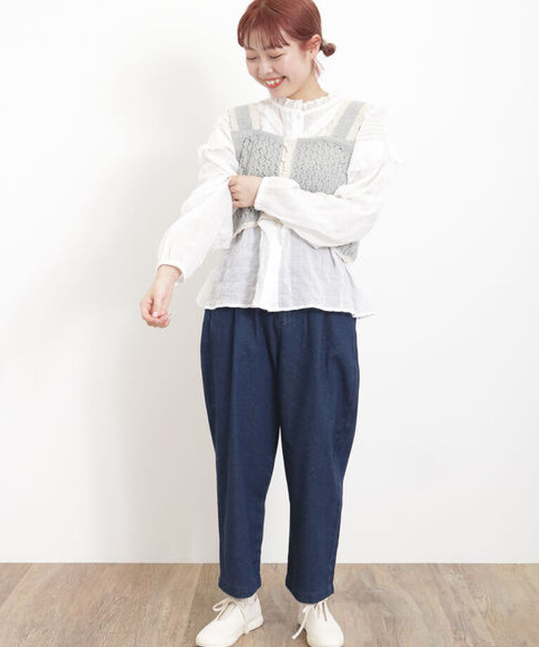 Samansa Mos2「【S/Lサイズ WEB限定】デニム/ツイルカーブパンツ」|その他|