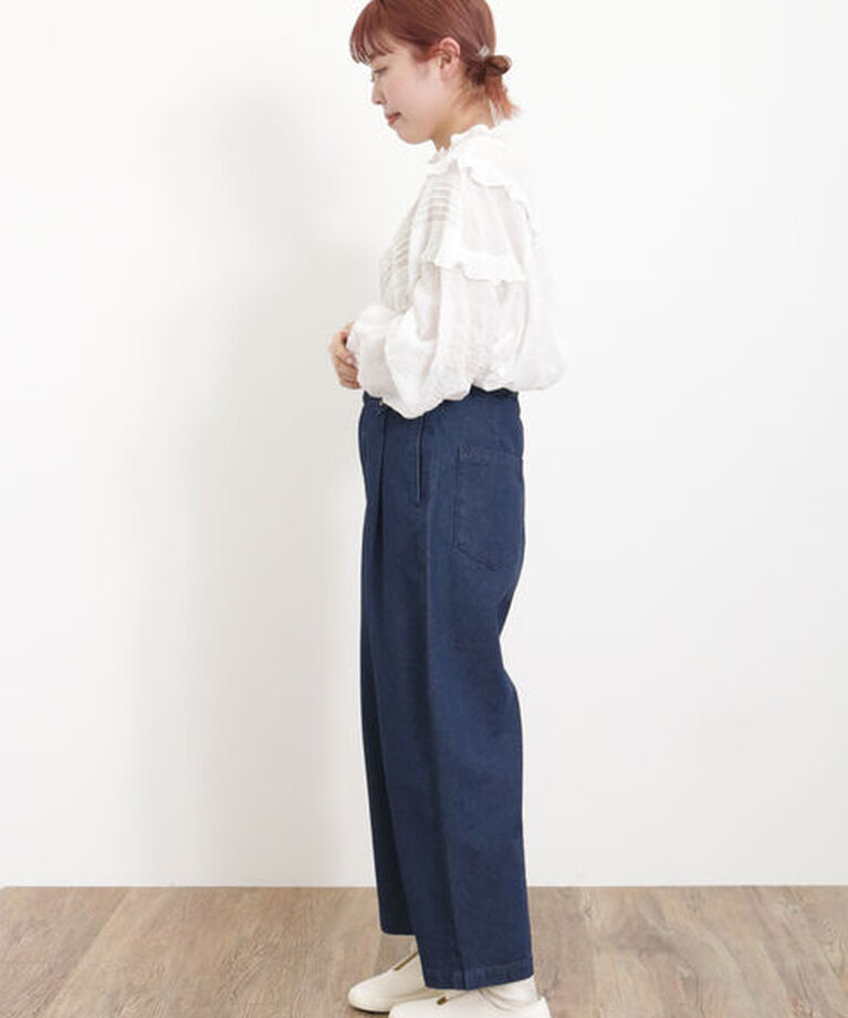 Samansa Mos2「【S/Lサイズ WEB限定】デニム/ツイルカーブパンツ」|その他|
