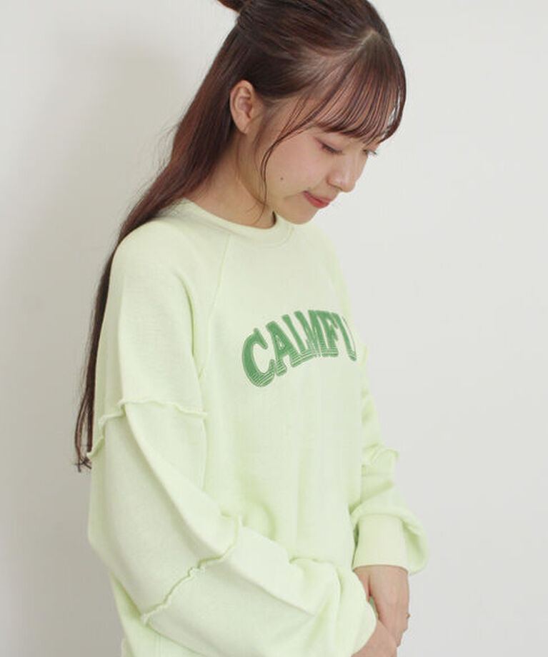 Samansa Mos2「切替プリントスウェット」|Tシャツ・カットソー|