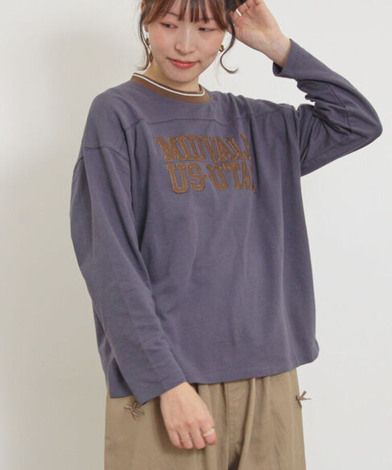 Samansa Mos2「ワッペンロゴスウェット」|Tシャツ・カットソー|
