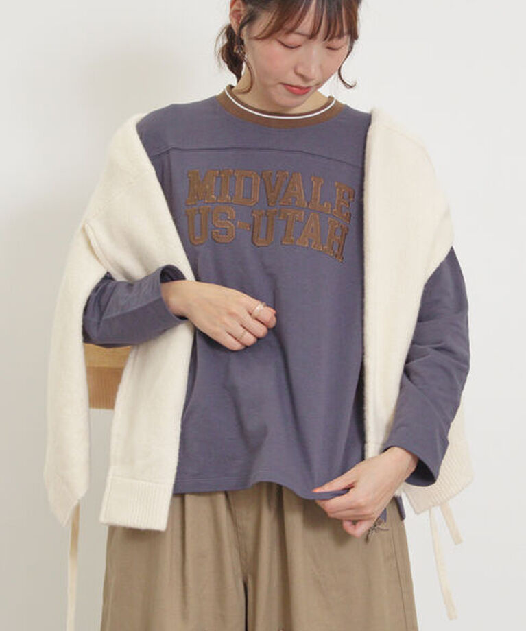 Samansa Mos2「ワッペンロゴスウェット」|Tシャツ・カットソー|