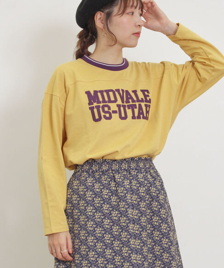 Samansa Mos2「ワッペンロゴスウェット」|Tシャツ・カットソー|イエロー