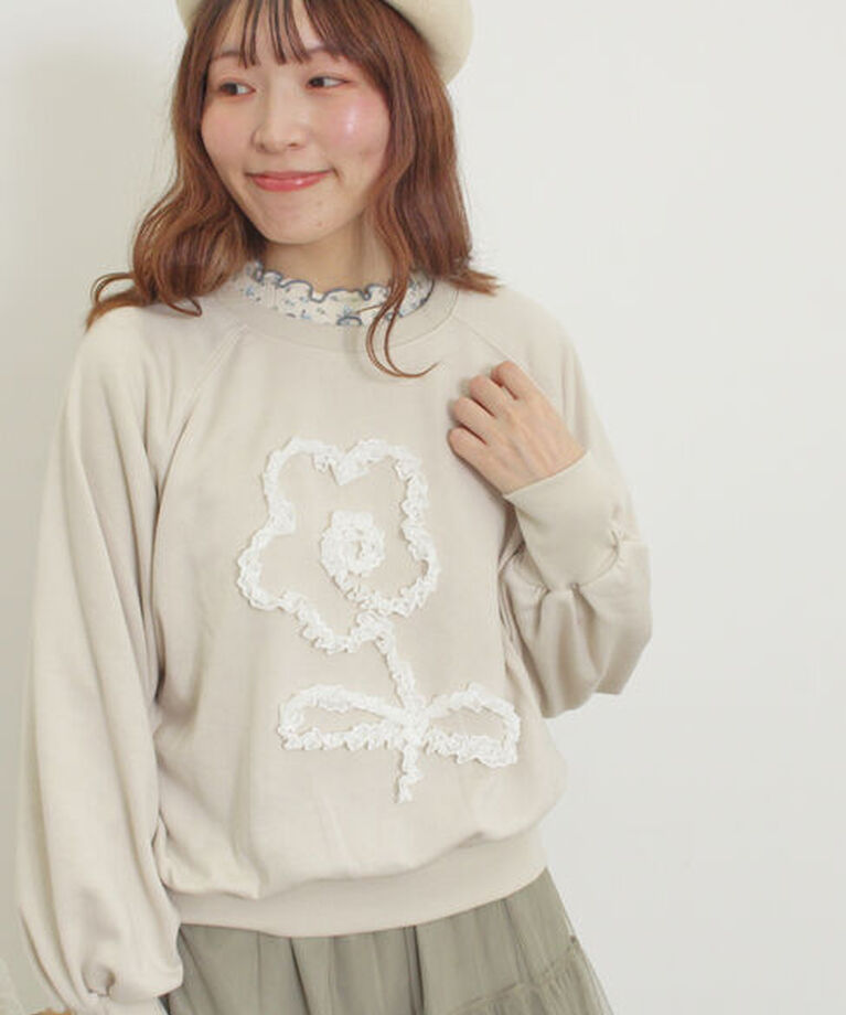 Samansa Mos2「◎レースコードスウェット」|Tシャツ・カットソー|キナリ