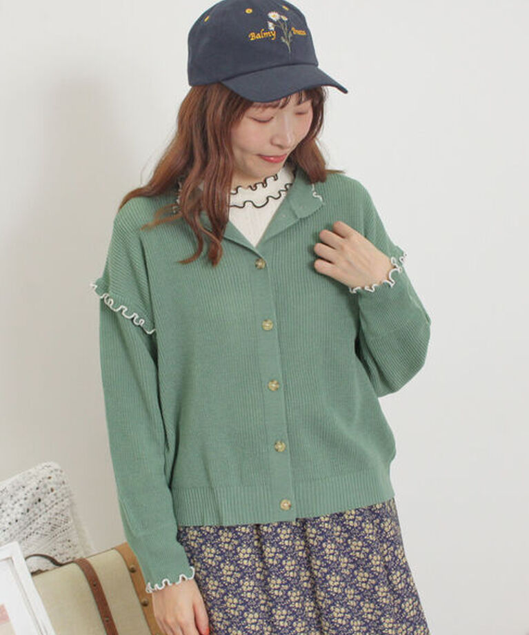 Samansa Mos2「パターンメッシュ配色メロウハイネックカットソー」|Tシャツ・カットソー|