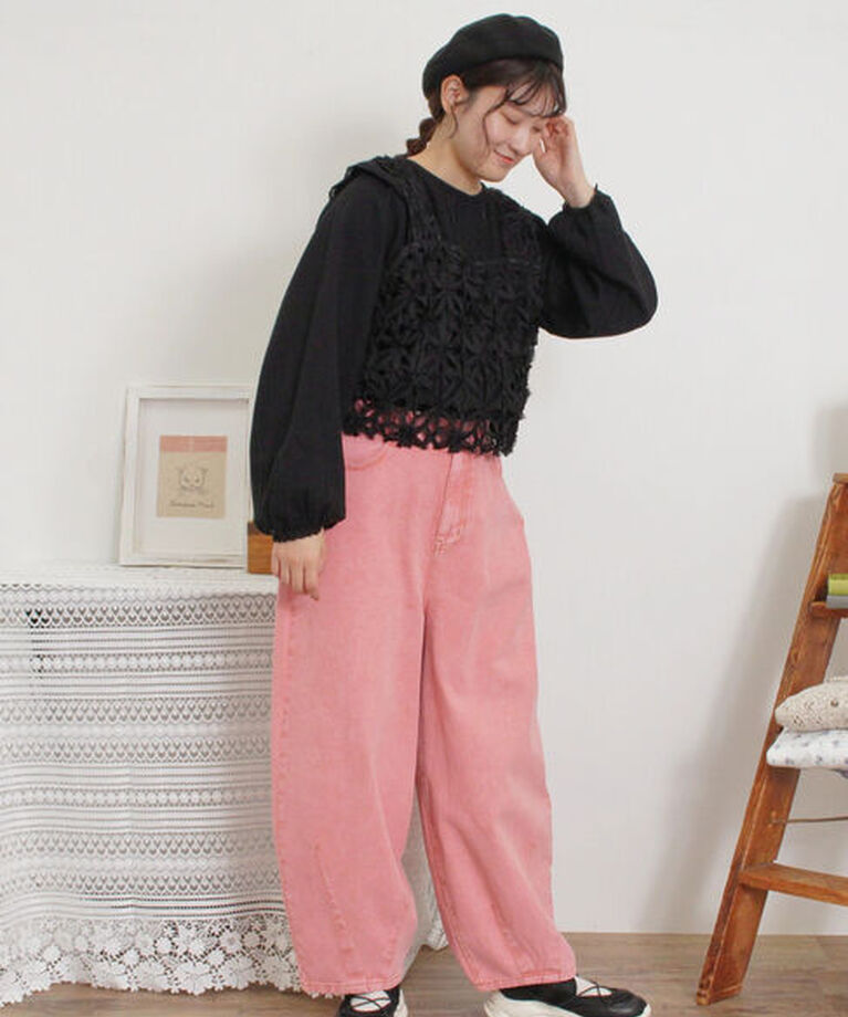 Samansa Mos2「【M/Lサイズ】コクーンデニムパンツ」|その他|