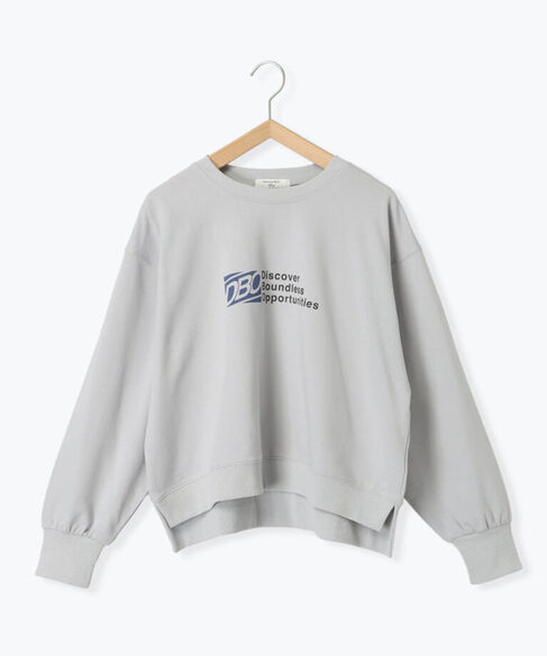 Samansa Mos2 blue「ミニ裏毛アソートプリントプルオーバー」|Tシャツ・カットソー|
