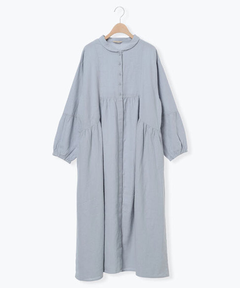 Samansa Mos2「【Cross×Linen】ショールカラーワンピース ≪S/Mサイズ≫」|ワンピース|