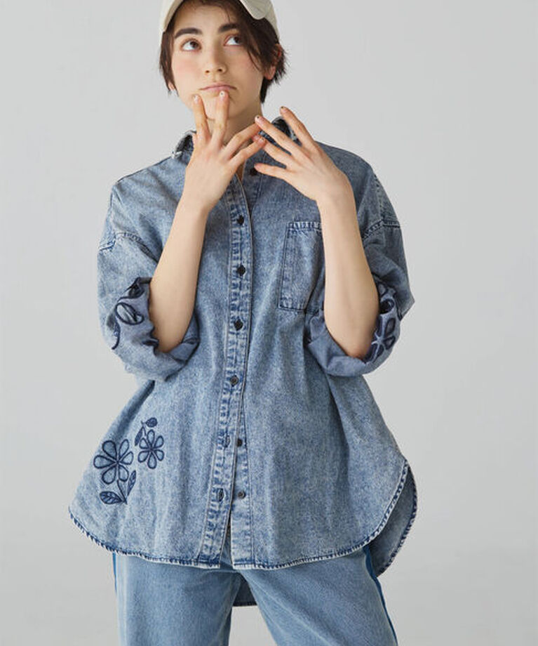 SM2「くり抜き刺繍オーバーシャツ」|シャツ・ブラウス|