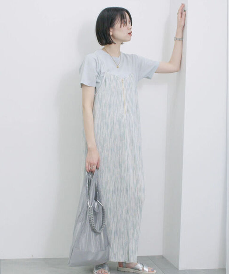 Samansa Mos2 blue「ラメTシャツ」|Tシャツ・カットソー|