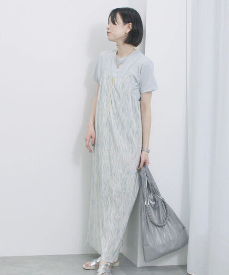 Samansa Mos2 blue「ラメTシャツ」|Tシャツ・カットソー|